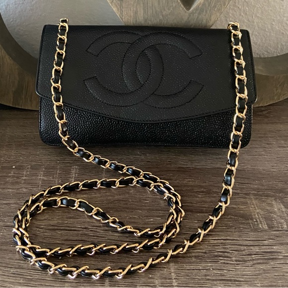 CHANEL Bags Chanel Timeless Woc Crossbody Wallet On Chain Caviar Leather Gold Tone Hardware
